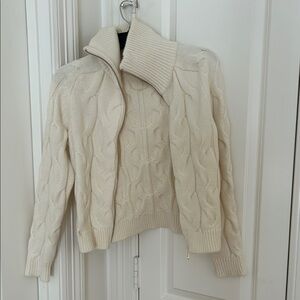 Talbots Cableknit zip up sweater